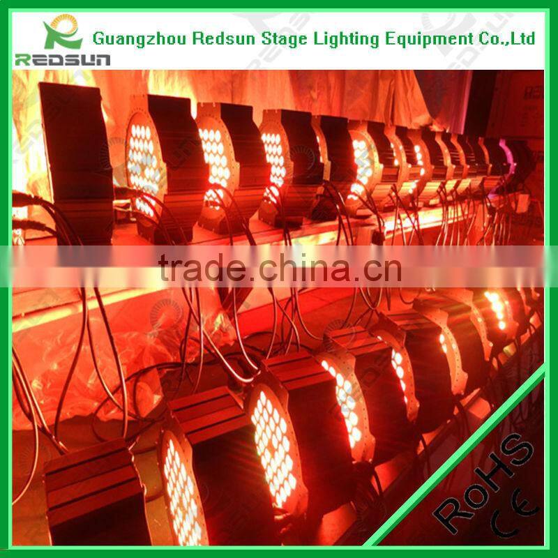 Lowest price !!!High quality Elation Design 36pcs3W RGB +amber Tri Par Can Flat Light