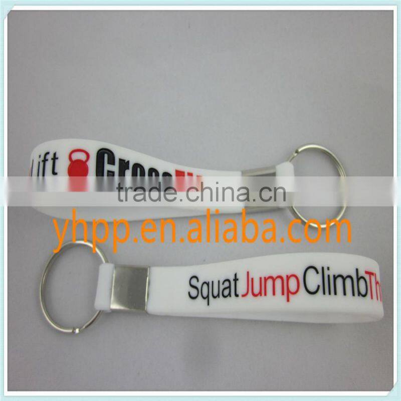 Custom Squat Jump Climb Throw Lift CrossFit Cross Fit silicone wristband key tag holder