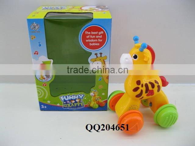 Baby bump & go b/o cartoon horse with light & music