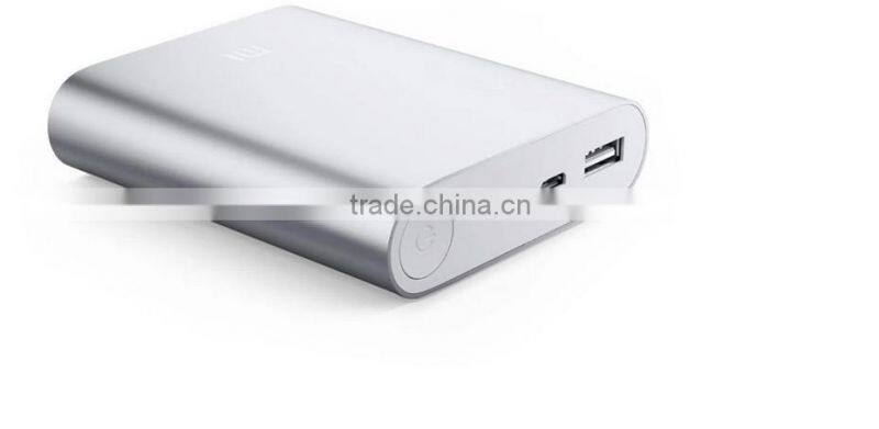 Hot selling XiaoMi 10400mAh capacity 18650 battery mini power bank for promotional gifts