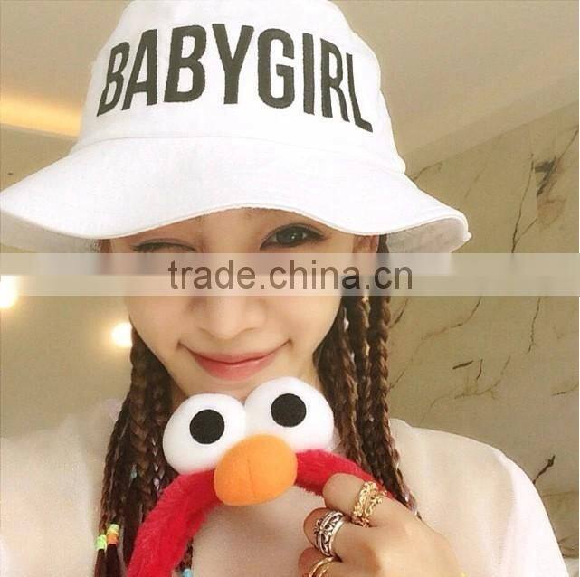 Fashion Bucket Hat Boonie Hunting Fishing Outdoor Cap Babygirl letter embroidered