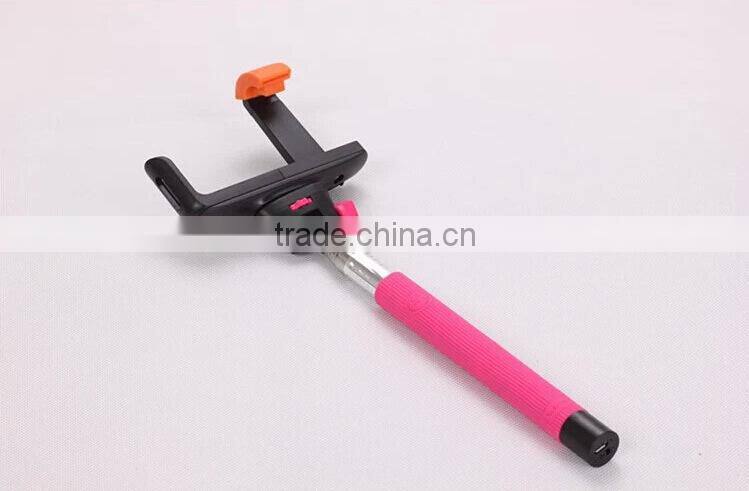 Wholesale price wireless mobile phone monopod, foldable wireless monopod, photo taking favorite selfie stick 2015