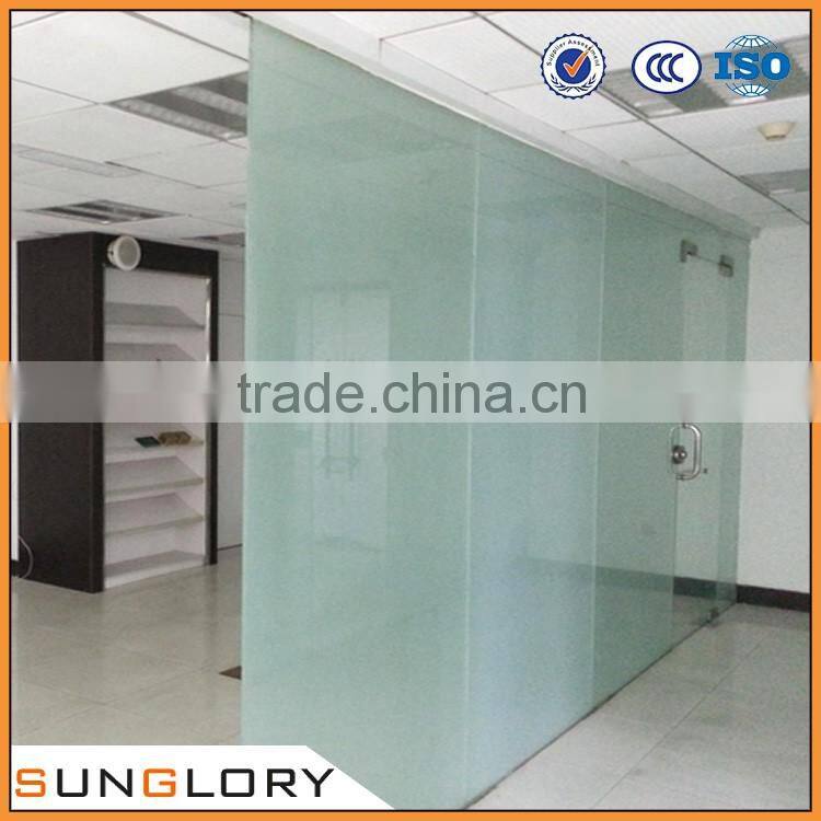 Tempered Glass Wall Divider , Office Glass Wall Partitions