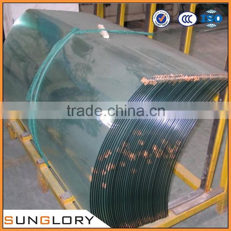 Hebei Tempered Glass Flat / Curved Tempered Glass , Large Glass Curved
