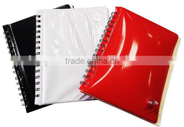 wood notebook with sticker notes