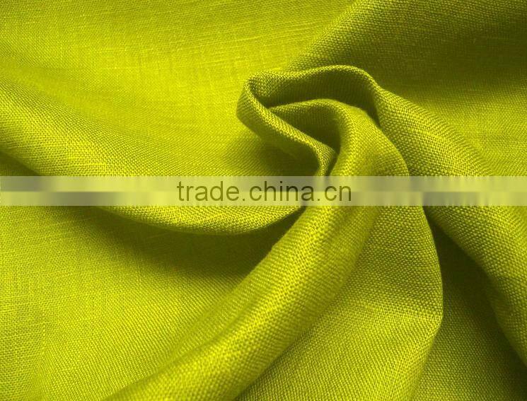 China supply 100% linen fabric 14*14/50*54 dyed linen fabric