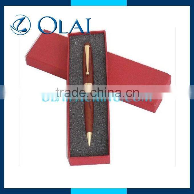 High polished wooden fountain pen packaging case
