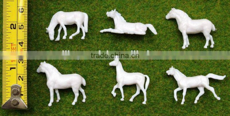 model figure, model animals, scale animals for HO scale, plastic building resin farm horse for 1/87