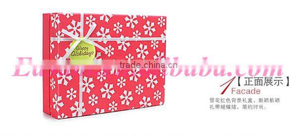 Merry christmas snowflake printed rectangle 3 sizes christmas gift box