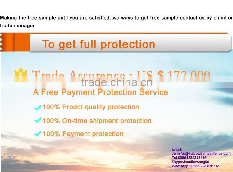 Free samples hot sales Haiao china curvy welded mesh fence / workshop isolation fence