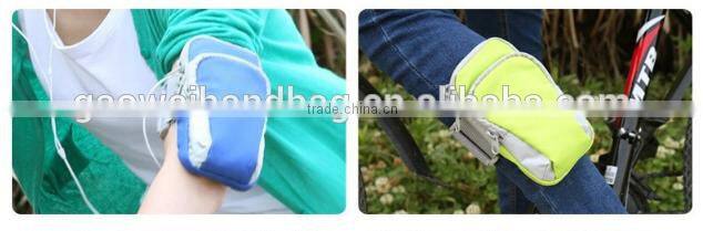 High - grade double zipper wrist pack arm of mobile phone key outdoor sports bag;Running Mobile Phone nylon sport arm bag