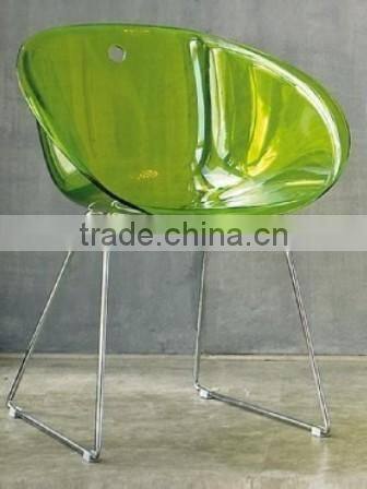 fashion red fabric chrome steel frame lounge chair