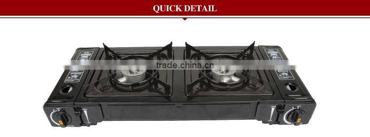 China Manufacturing Portable 2 Burner Gas Stove