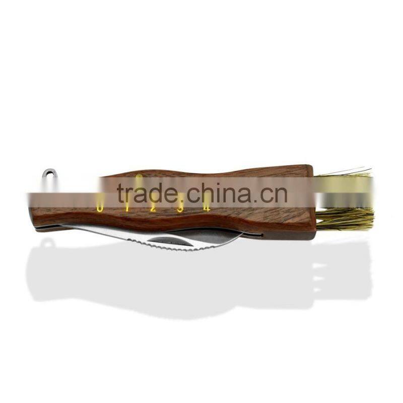 Mushroom Knife With Brush Outdoor Survival Knife Tool