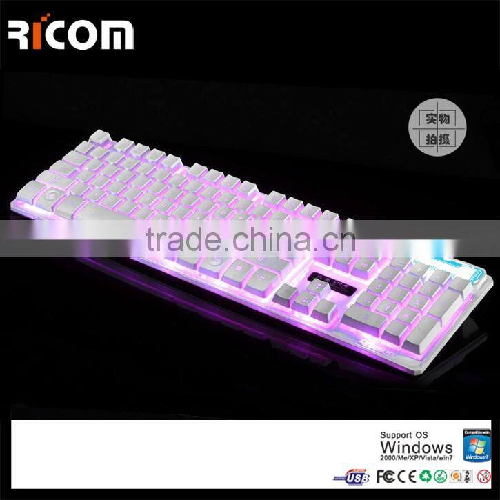 New Mechanical Keyboard Factory Wholesale 104 Keys Wired LED Backlit Computer Gaming Keyboard--LK613--Shenzhen Ricom