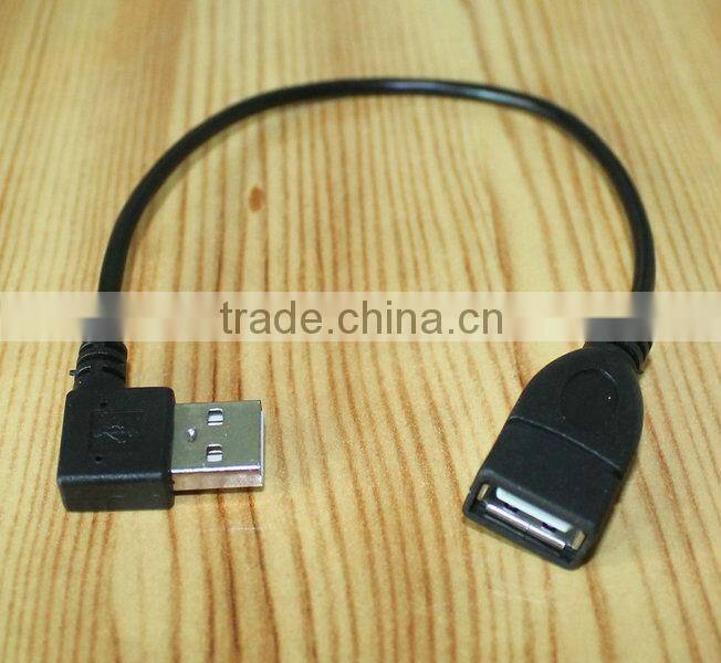 Hot selling high quality 90 degree usb male to female extension cable