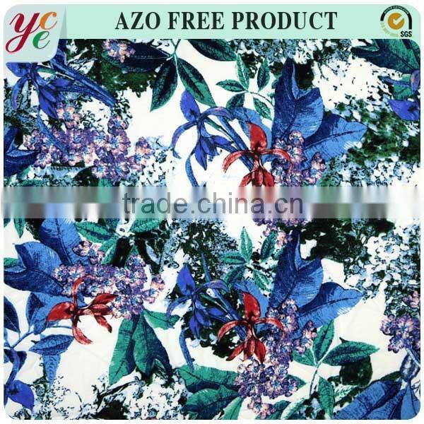 Low MOQ printing rayon floral summer dress fabric