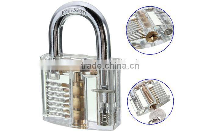 Hot Pick Cutaway Inside View Padlock Lock For Locksmith Practice Training Skill Transparent Practice Padlock