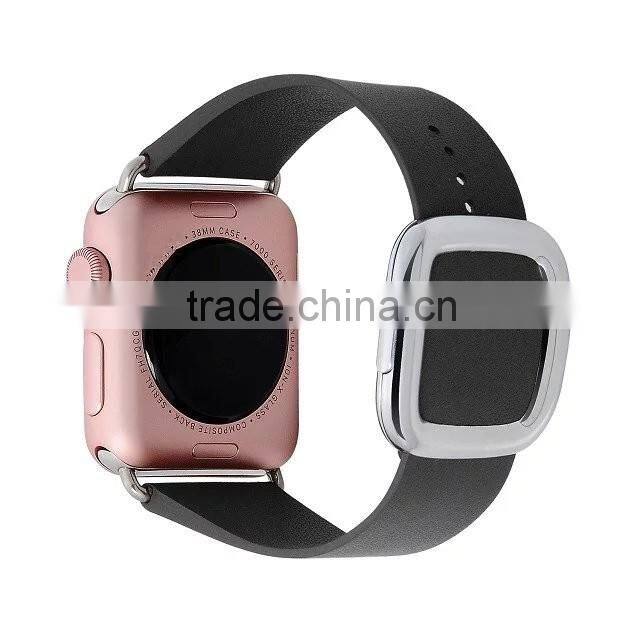 2016 new hot Smart Watch Replacement Strap Leather Band Modern Buckle Watch band For Apple Watch