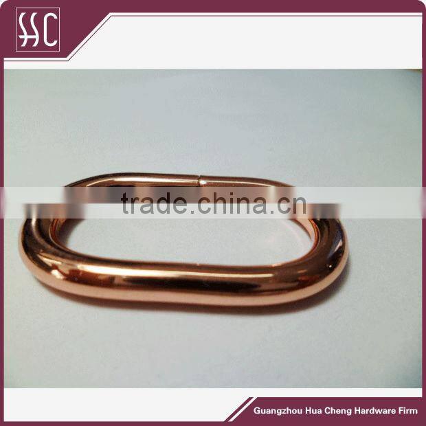 Shiny nickel metal oval ring for belt