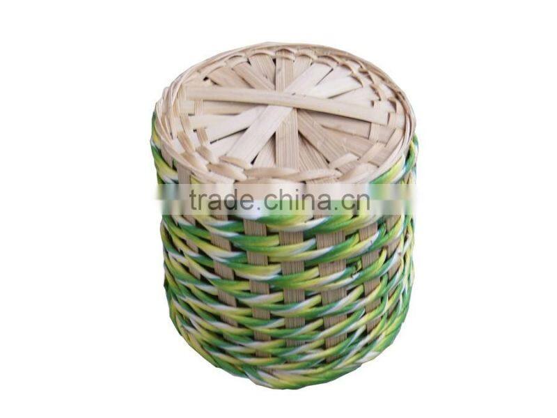 Wholesale green cornhusk storage basket
