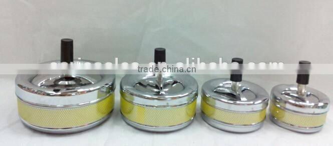Assorted Color Spinning Push Down Metal Cigarette Ashtrays
