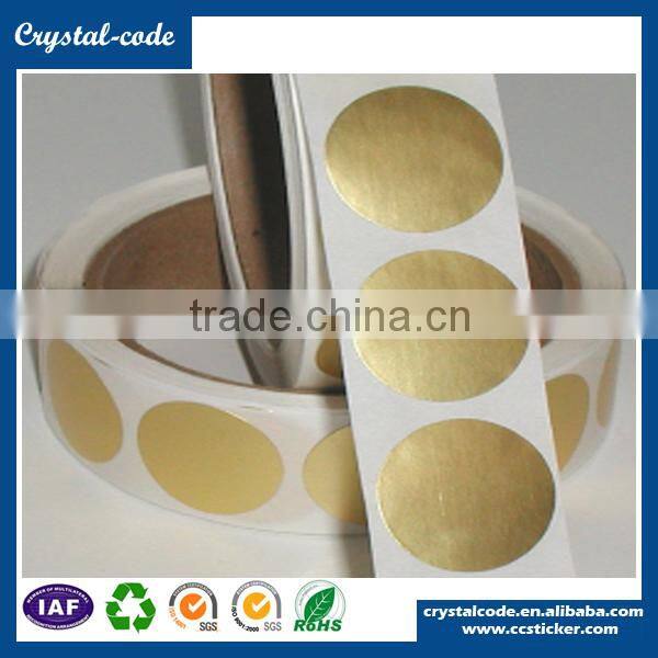 high-quality stamping laminated metal sticker self adhesive golden foil sticker