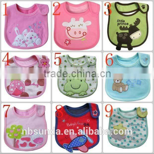 Hot sale customizable cotton baby bibs wholesale