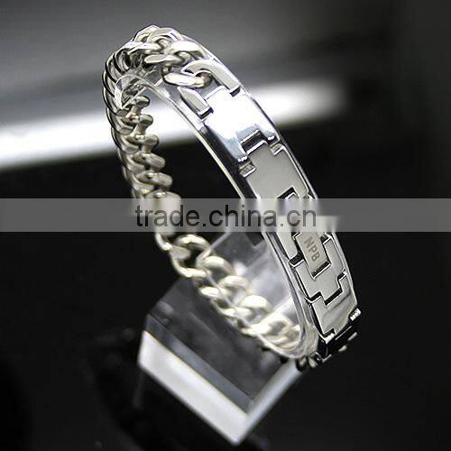 Noproblem P049 FDA power therapy health germanium titanium sports energy man bangle