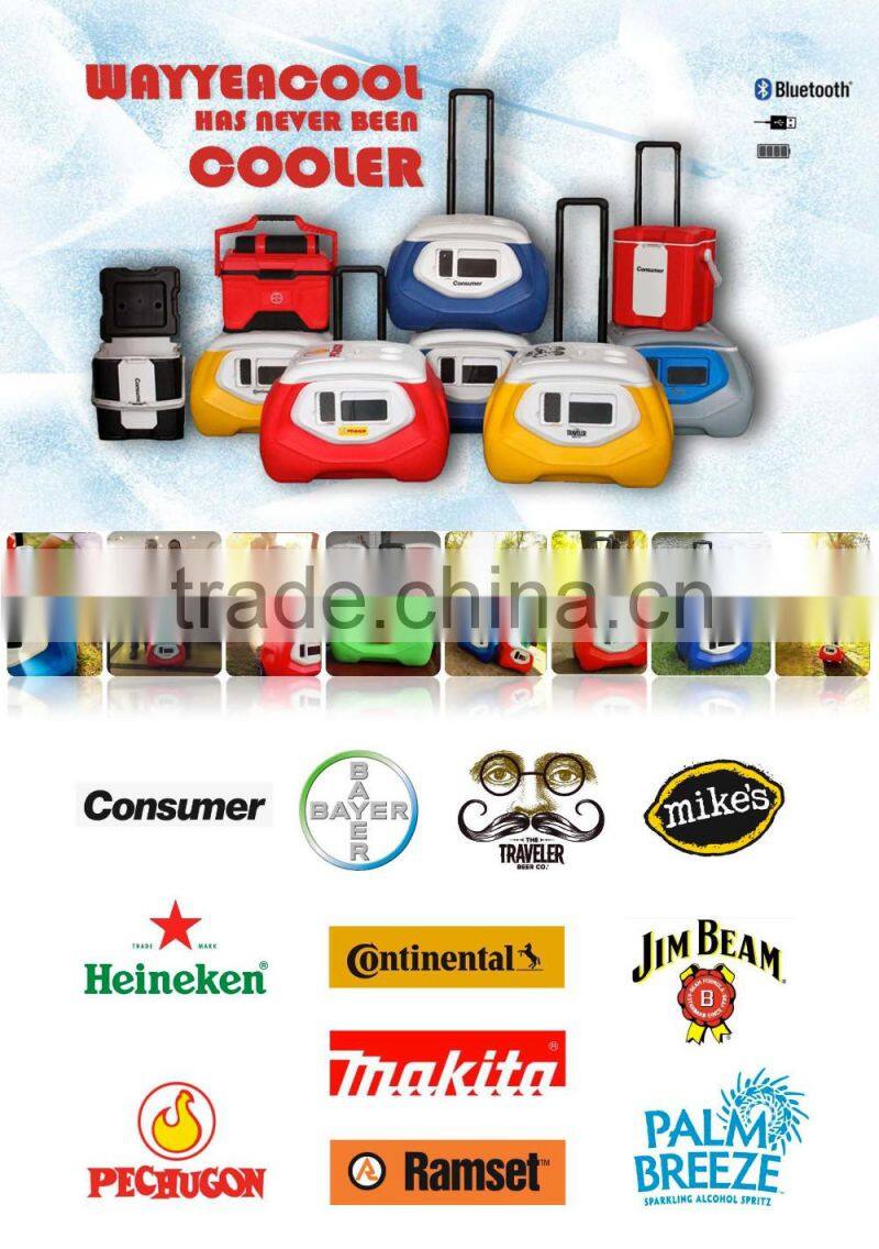 Waterproof Wireless Bluetooth Speaker, USB Charger, Docking System, with cola 18 Cans Coolers Bottle Opener