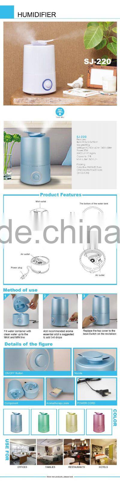 Tabletop / Portable Installation and Manual Humidity Control mini air humidifier