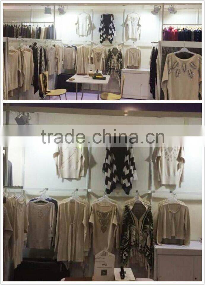 Strip Knitted Asymmetric Sweaters Casual Outwear women poncho