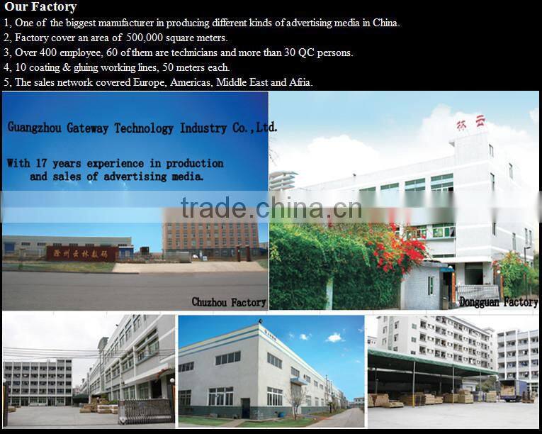 550-340g Glossy Frontlit PVC Flex Banner roll