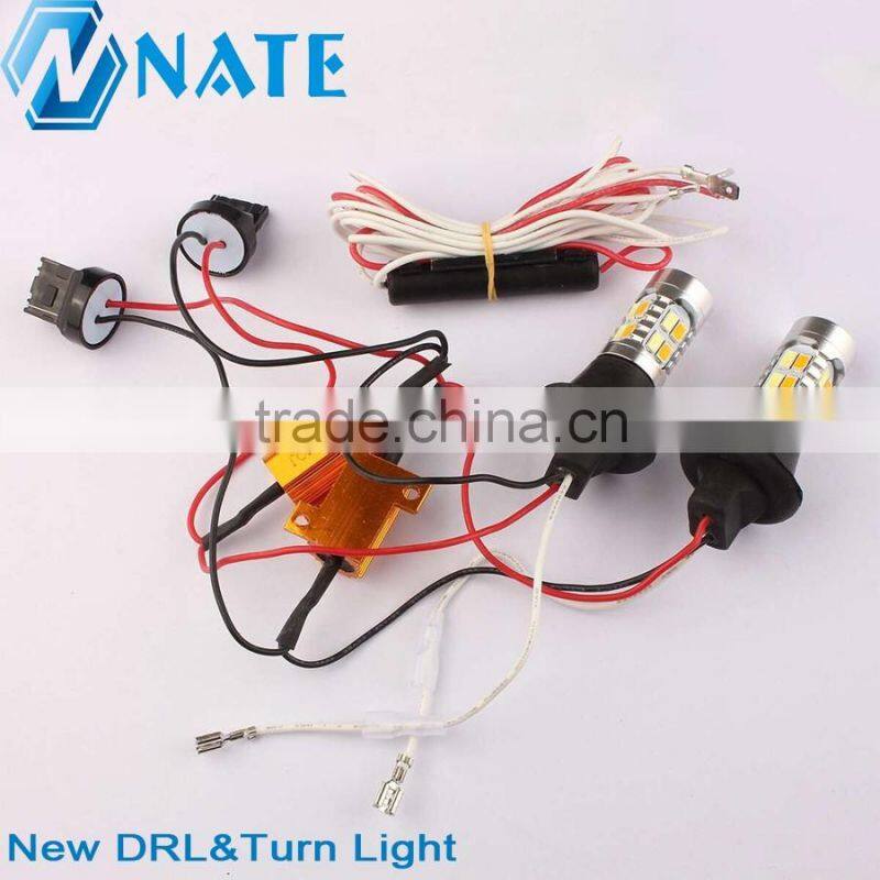 Hotselling car double color led drl turn signal light