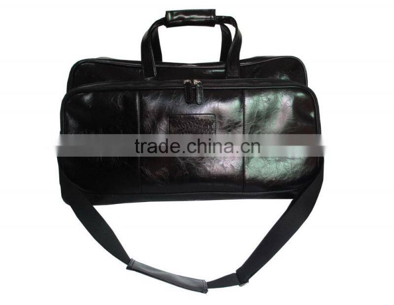 2016 new good quality fashion custom pu pvc Leather canvas tote bag for unisex