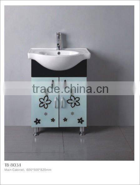 cheap price simple white corner bathroom cabinet