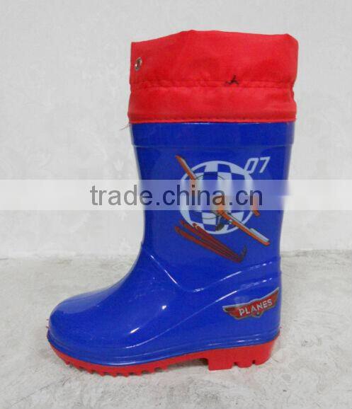 Kids football PVC boots with collar