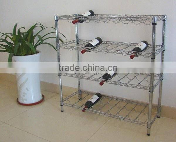 Black Metal Wall Mounted Geometric Wine Rack/Organizer for 5 Bottles