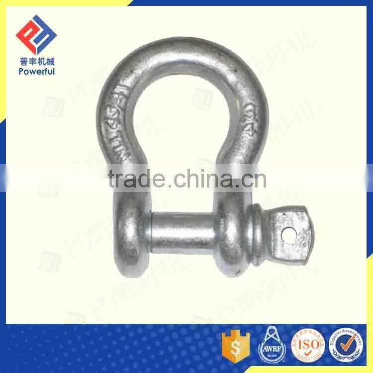 ZINC PLATED U.S. TYPE DROP FORGED BOLT TYPE ANCHOR SHACKLE