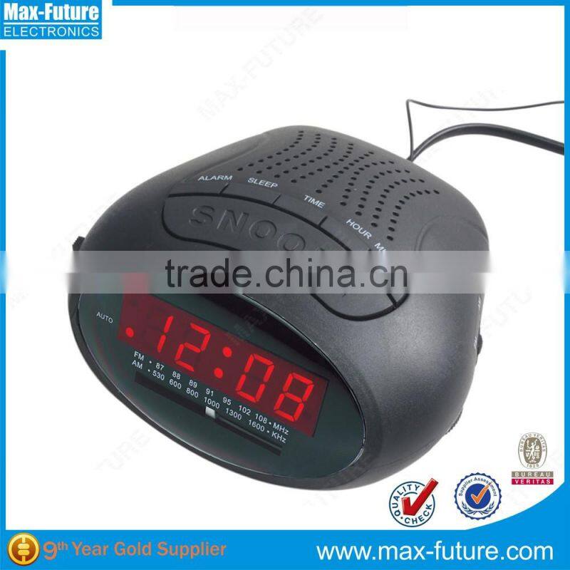 AM/FM Kitchen Clock Radio power operated alarm clock radio with frequency display (F-1751)
