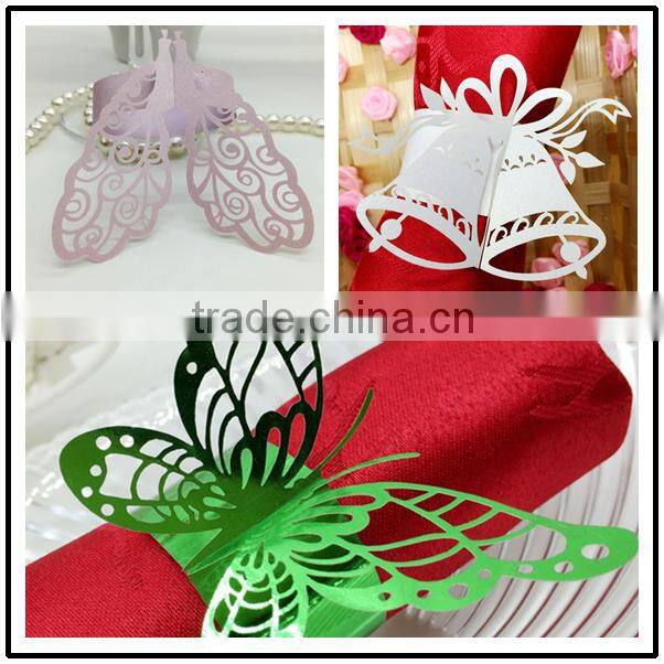 Wholesale laser cut small bell bulk napkin ring