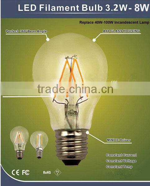 4W 450lm 2600K Led Carbon Filament Bulb