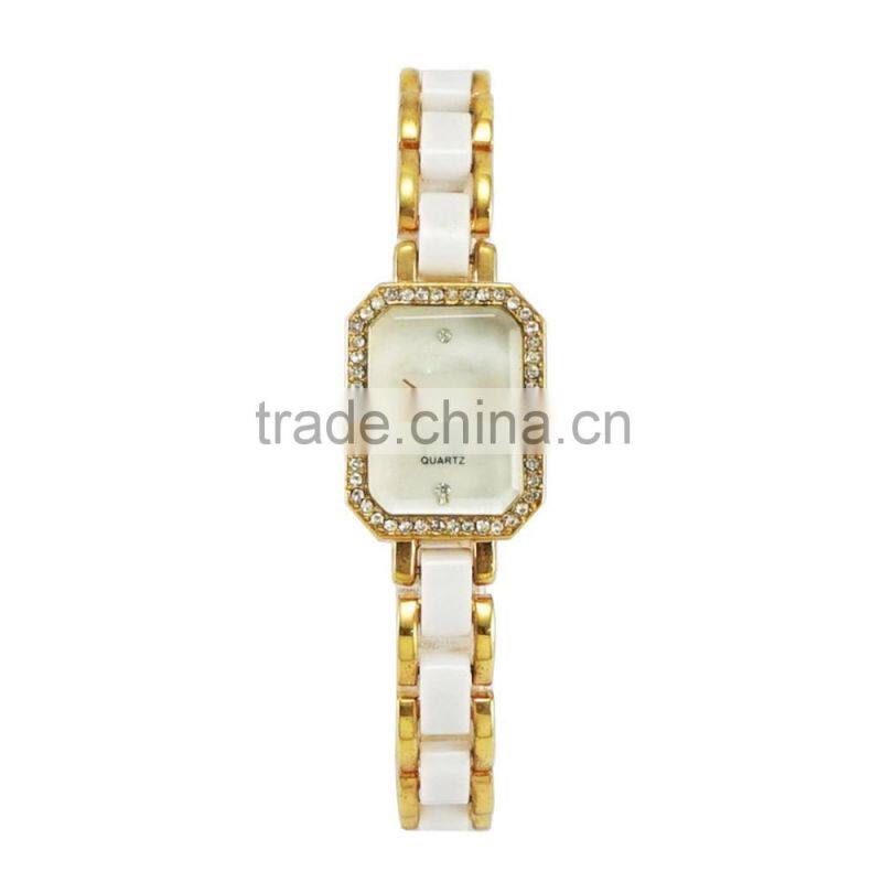 New models fashion square silicone band diamond watch women bracelet