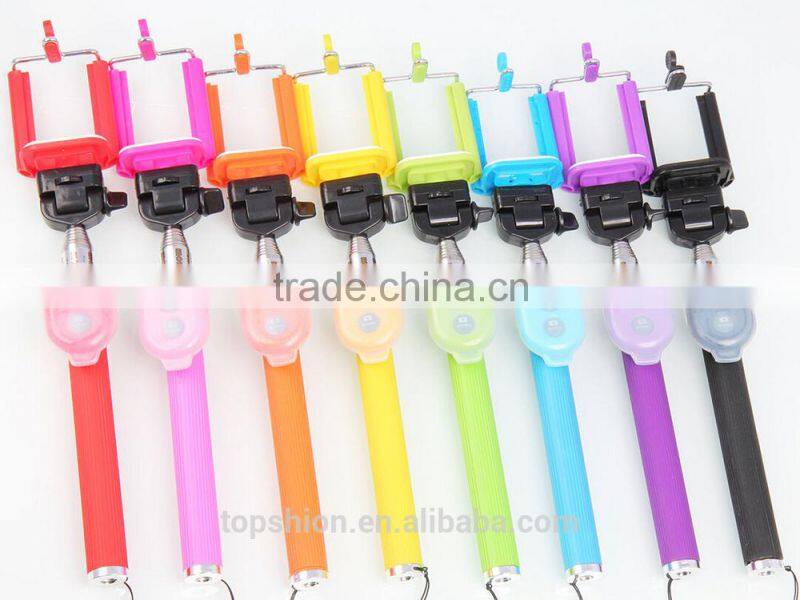 handheld monopad for iphone with mini bluetooth camera shutter