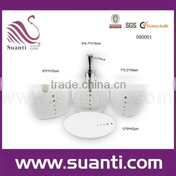 Resin bathroom accessory hotel set