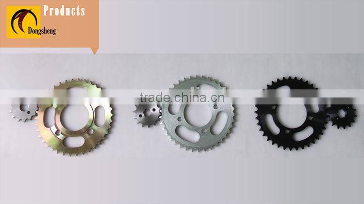 China zhejiang yongkang factory direct price competitive price150cc motorcycle chain sprocket and chain kit