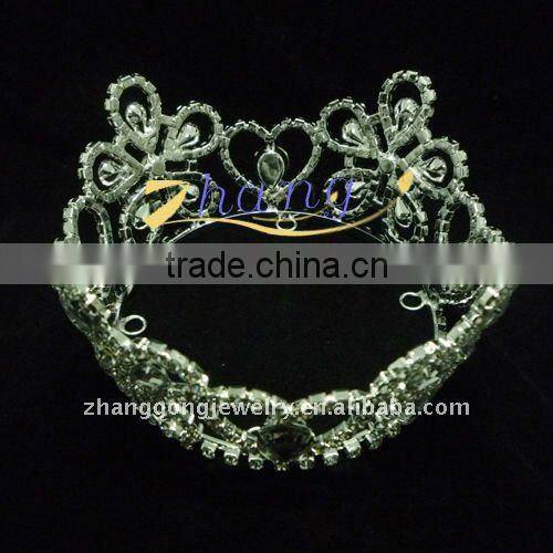 fashion newest design fully round bridal crown