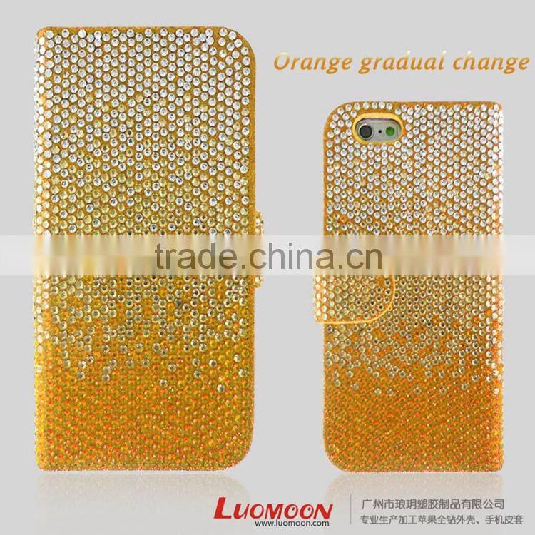 High Quality Diamond Leather Mobile Phone Case for iPhone 6 phone 6 plus