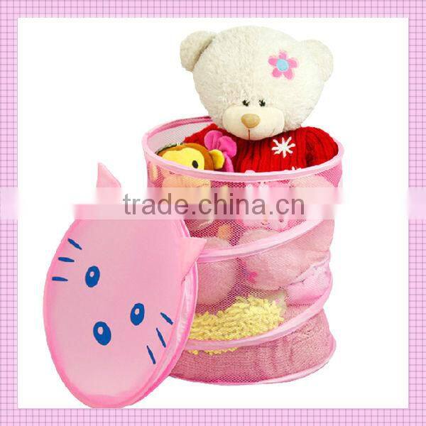 colorful unique net basket folding laundry basket
