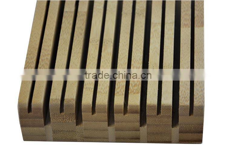 DX003/In Drawer Counter Kitchen Bamboo Knife Holder Rack Storage Block